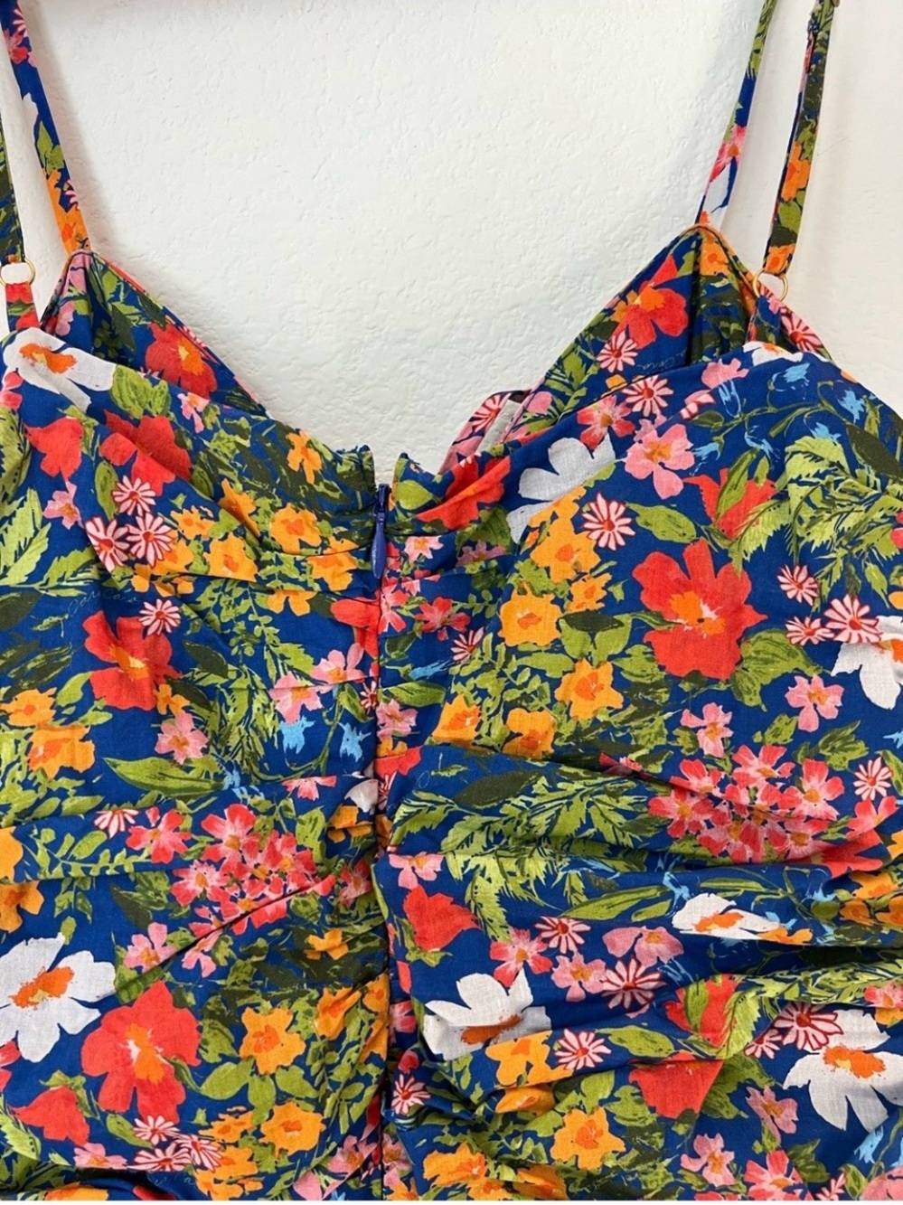 Cara Cara Santorini Ruffle Floral Spaghetti Strap Mini Dress - Picture 2 of 3